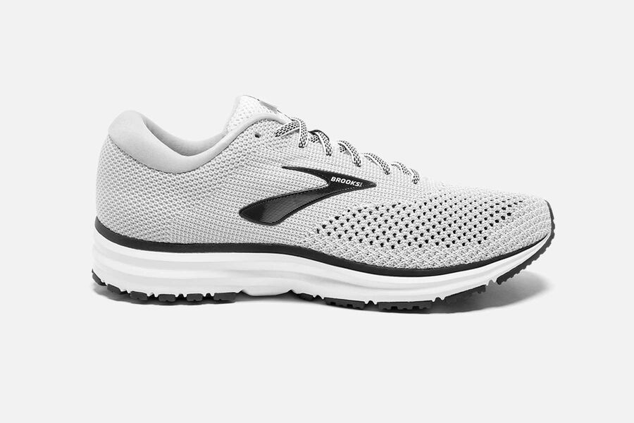 Brooks Revel 2 Mens UK - Road Running Shoes - White/Black 501-ZDQPFX